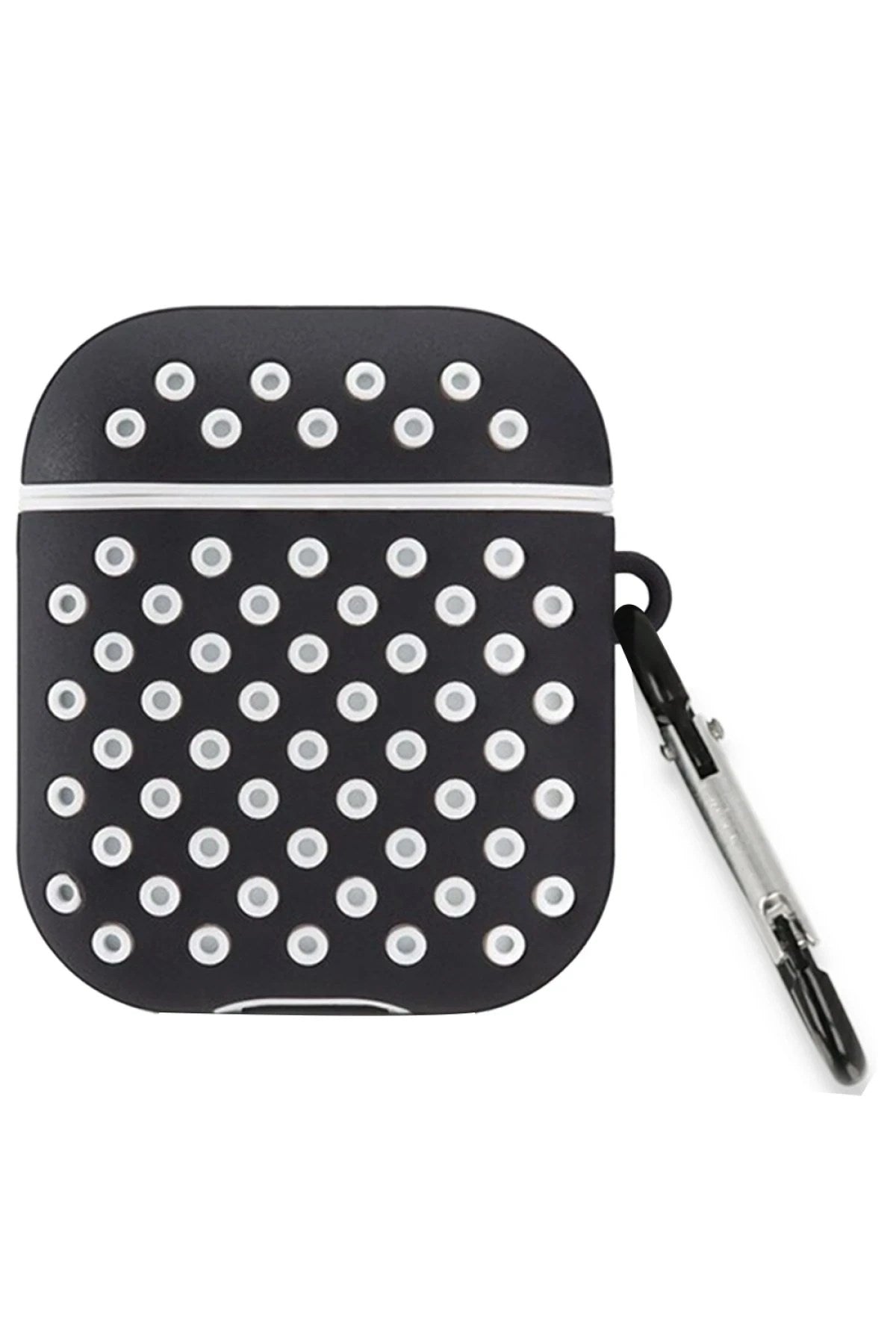 Mey İthalat® Airpods 2 (2.nesil) Spor Delikli Kılıf - Siyah-Beyaz