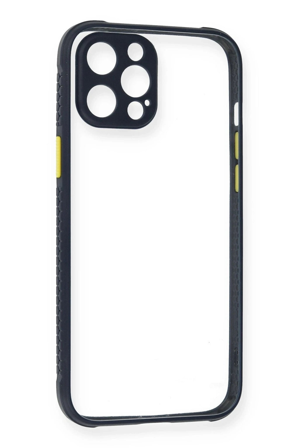 Mey İthalat® iPhone 12 Pro Kılıf Miami Şeffaf Silikon - Lacivert