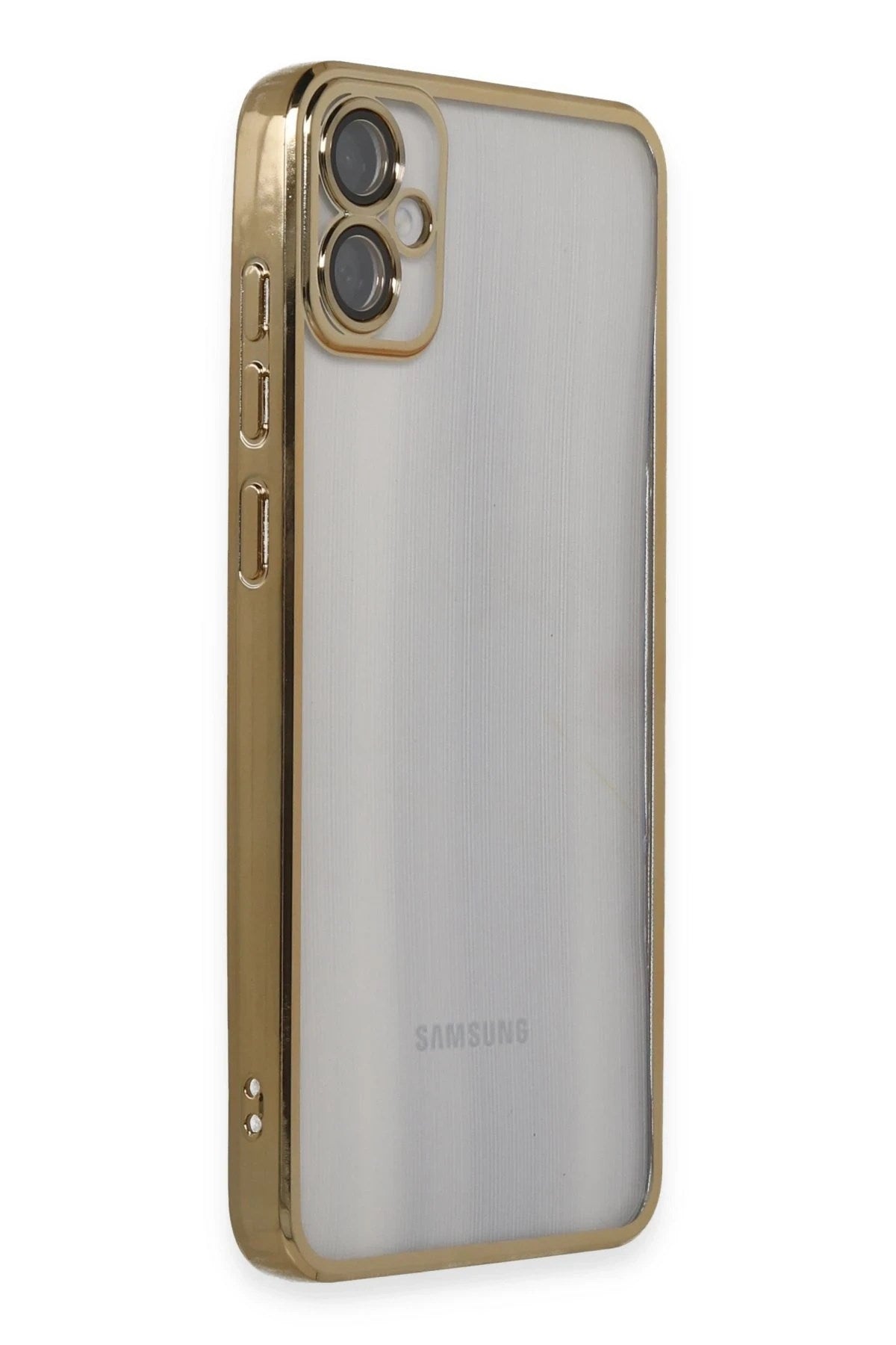 Mey İthalat® Samsung Galaxy A05 Kılıf Lensli Silikon - Gold