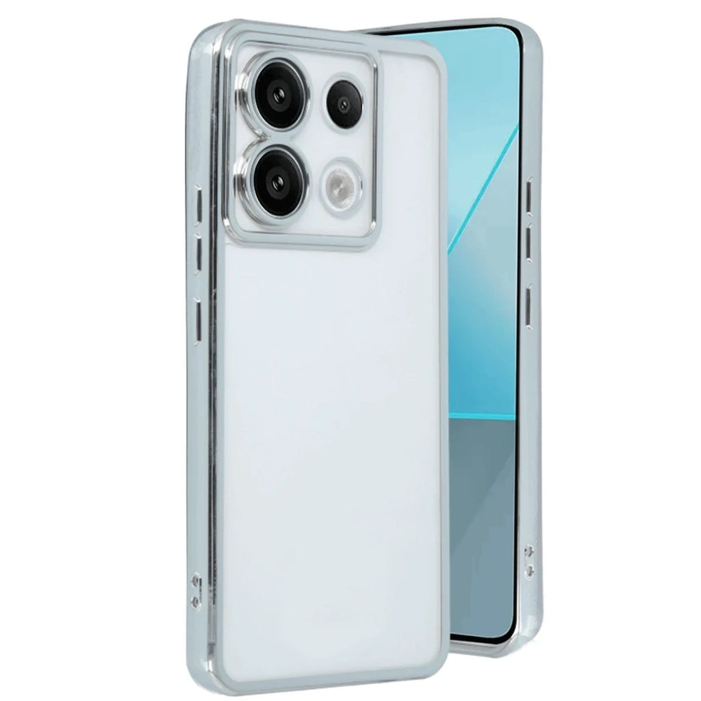 Mey İthalat® Redmi Note 13 Pro 5G Kılıf Lensli Silikon - Gümüş