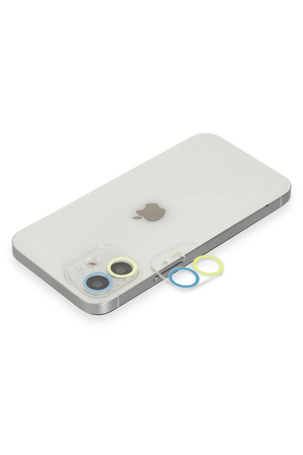 Mey İthalat® iPhone 12 Renkli Kamera Lens Koruma Cam - Sarı-Mavi
