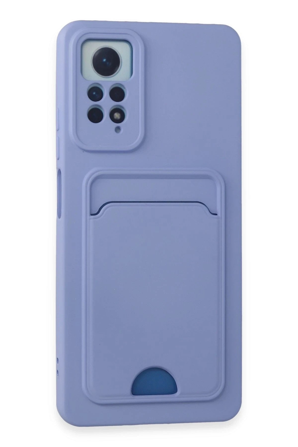 Mey İthalat® Redmi Note 12 Pro 4G Kılıf Kelvin Kartvizitli Silikon - Lila