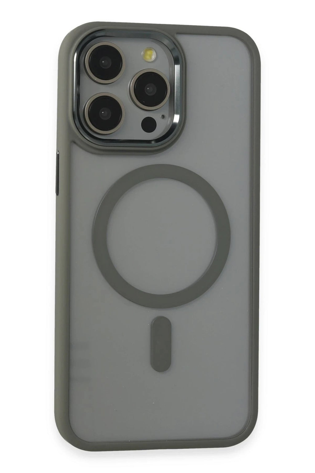 Mey İthalat® iPhone 15 Pro Max Kılıf Room Magneticsafe Silikon - Gri