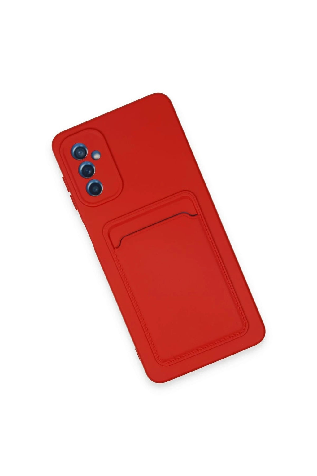 Mey İthalat® Samsung Galaxy A14 4G Kılıf Kelvin Kartvizitli Silikon - Kırmızı