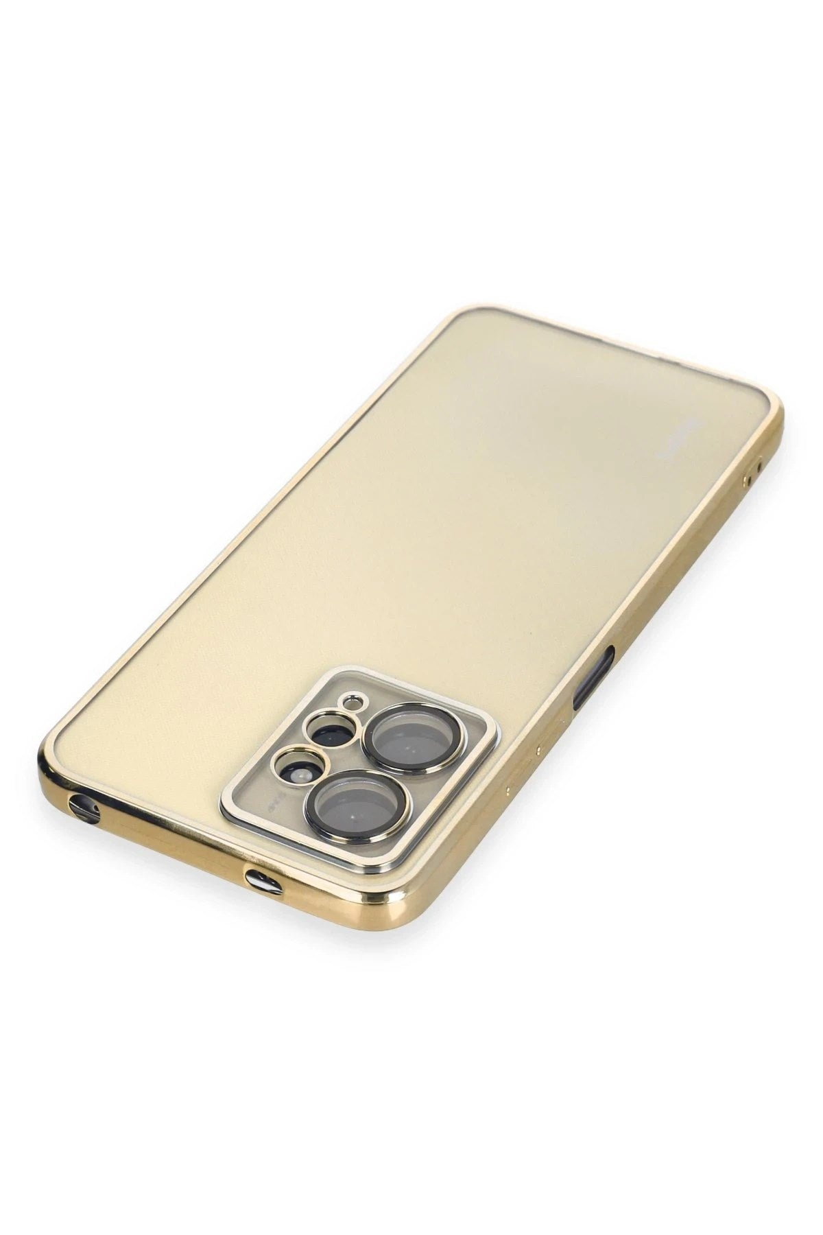 Mey İthalat® Redmi Note 12 4G Kılıf Lensli Silikon - Gold
