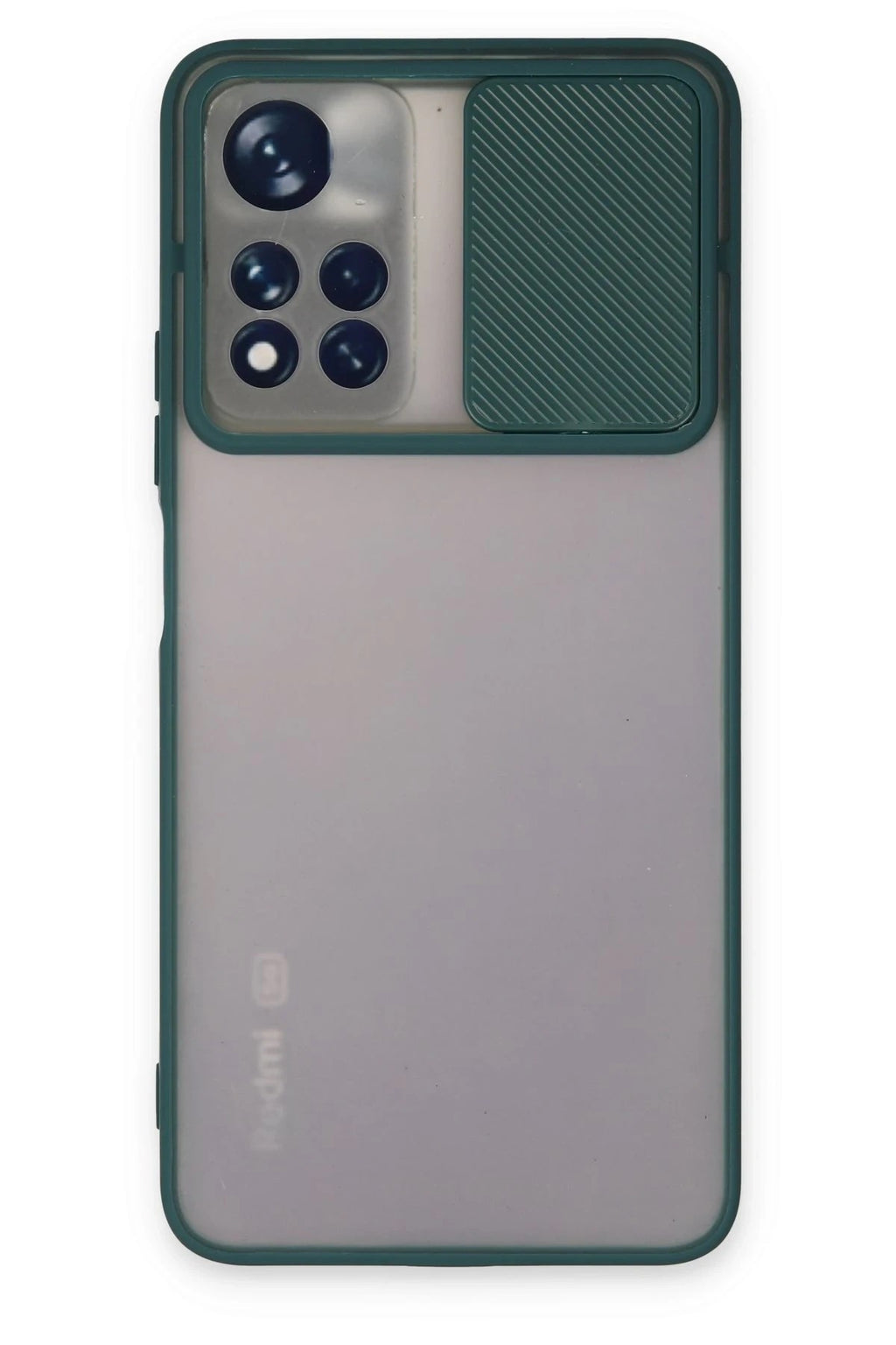 Mey İthalat® Redmi Note 11T Kılıf Palm Buzlu Kamera Sürgülü Silikon - Yeşil