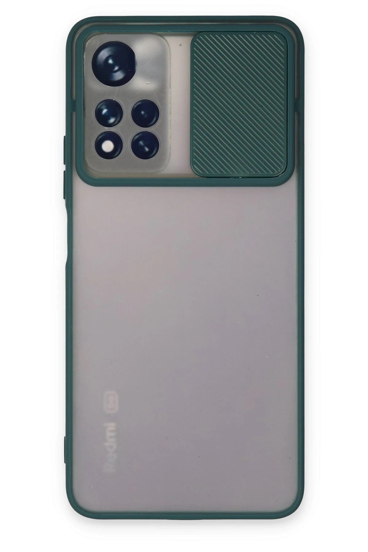 Mey İthalat® Redmi Note 11T Kılıf Palm Buzlu Kamera Sürgülü Silikon - Yeşil