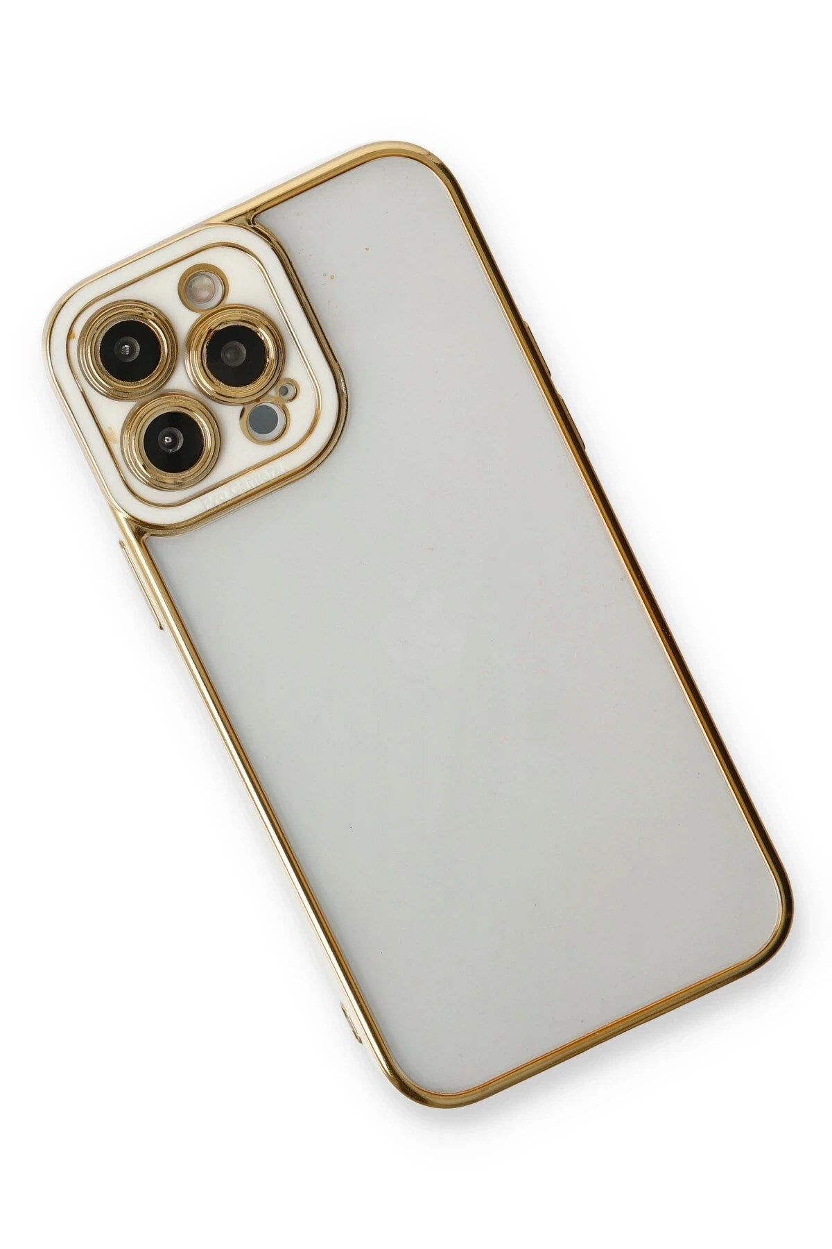 Mey İthalat® iPhone 13 Pro Max Kılıf Liva Lens Silikon - Beyaz