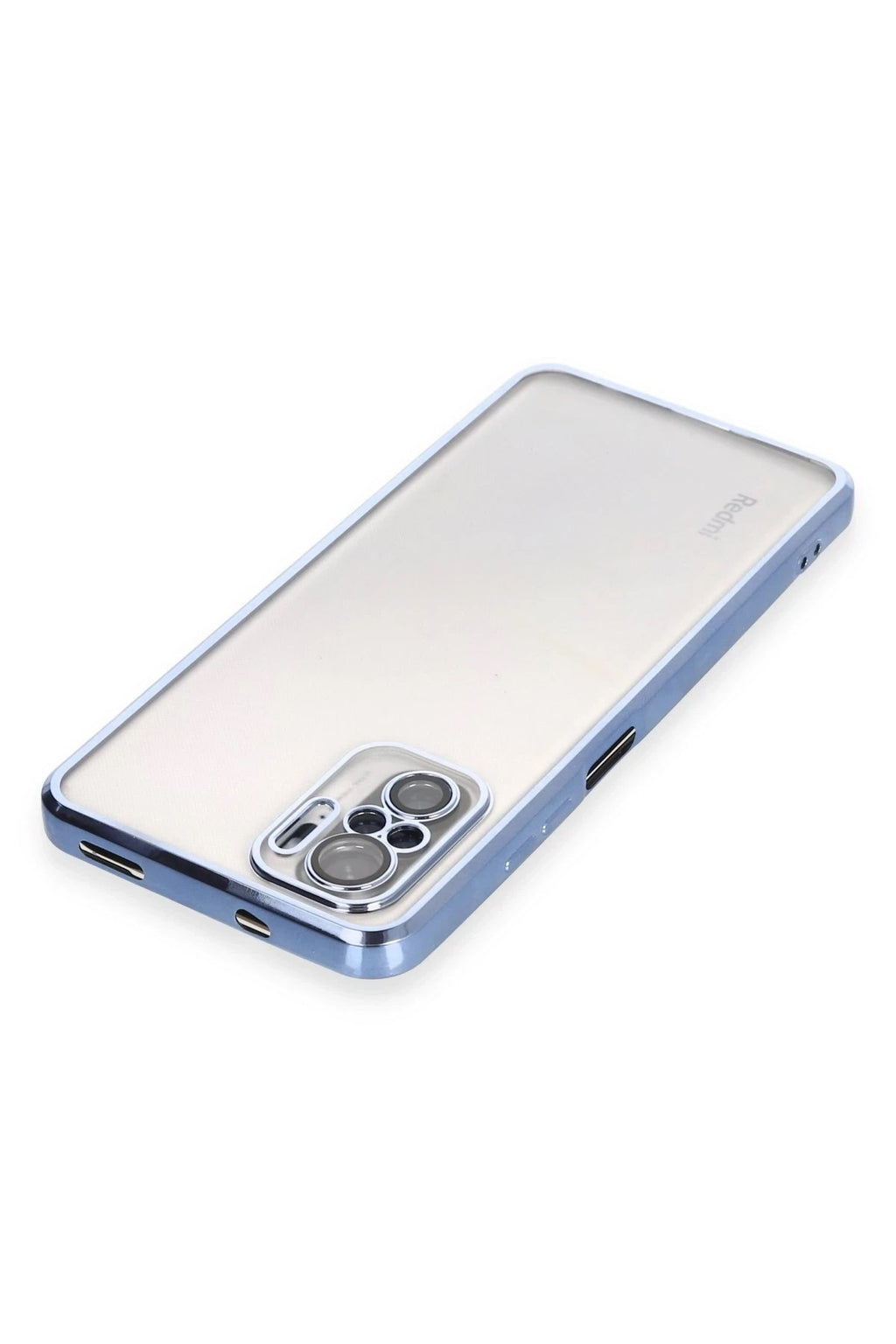 Mey İthalat® Redmi Note 10 Kılıf Lensli Silikon - Açık Mavi