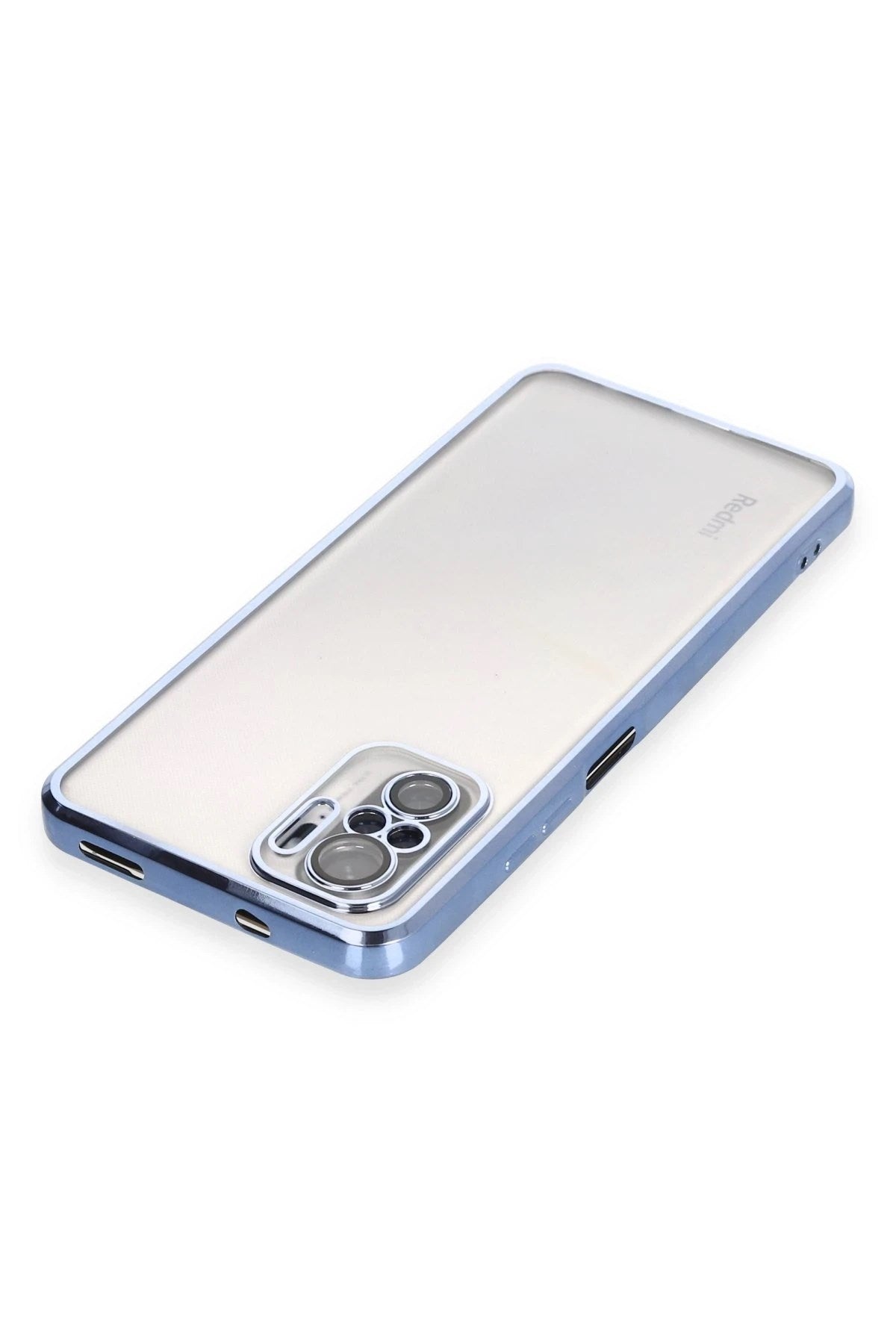 Mey İthalat® Redmi Note 10 Kılıf Lensli Silikon - Açık Mavi