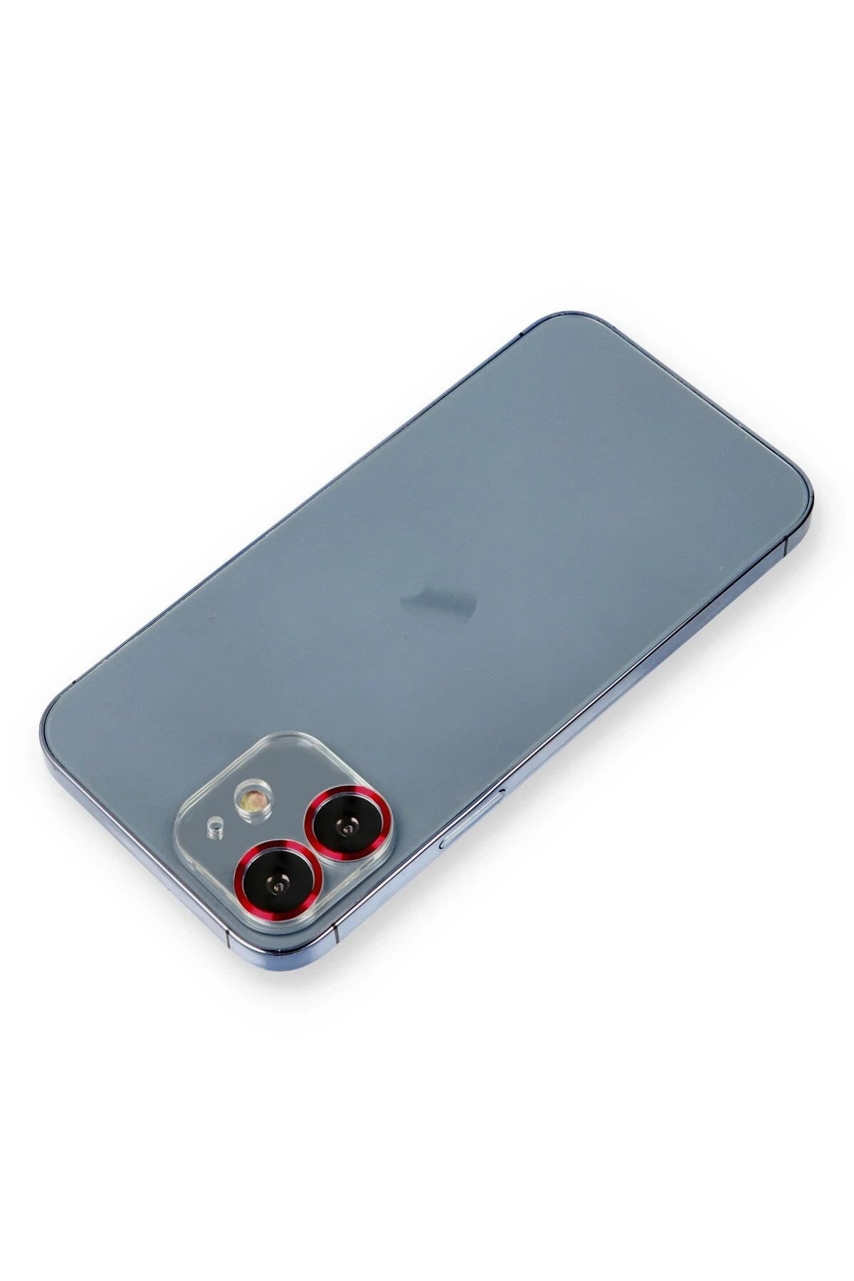 Mey İthalat® iPhone 12 Metal Kamera Lens Koruma Cam - Kırmızı