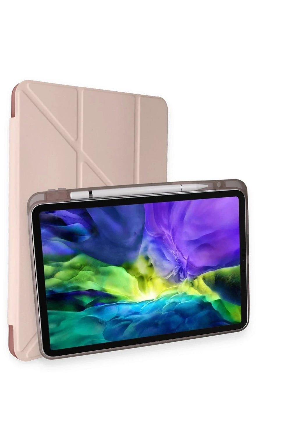 Mey İthalat® iPad Air 4 10.9 Kılıf Kalemlikli Mars Tablet Kılıfı - Rose Gold