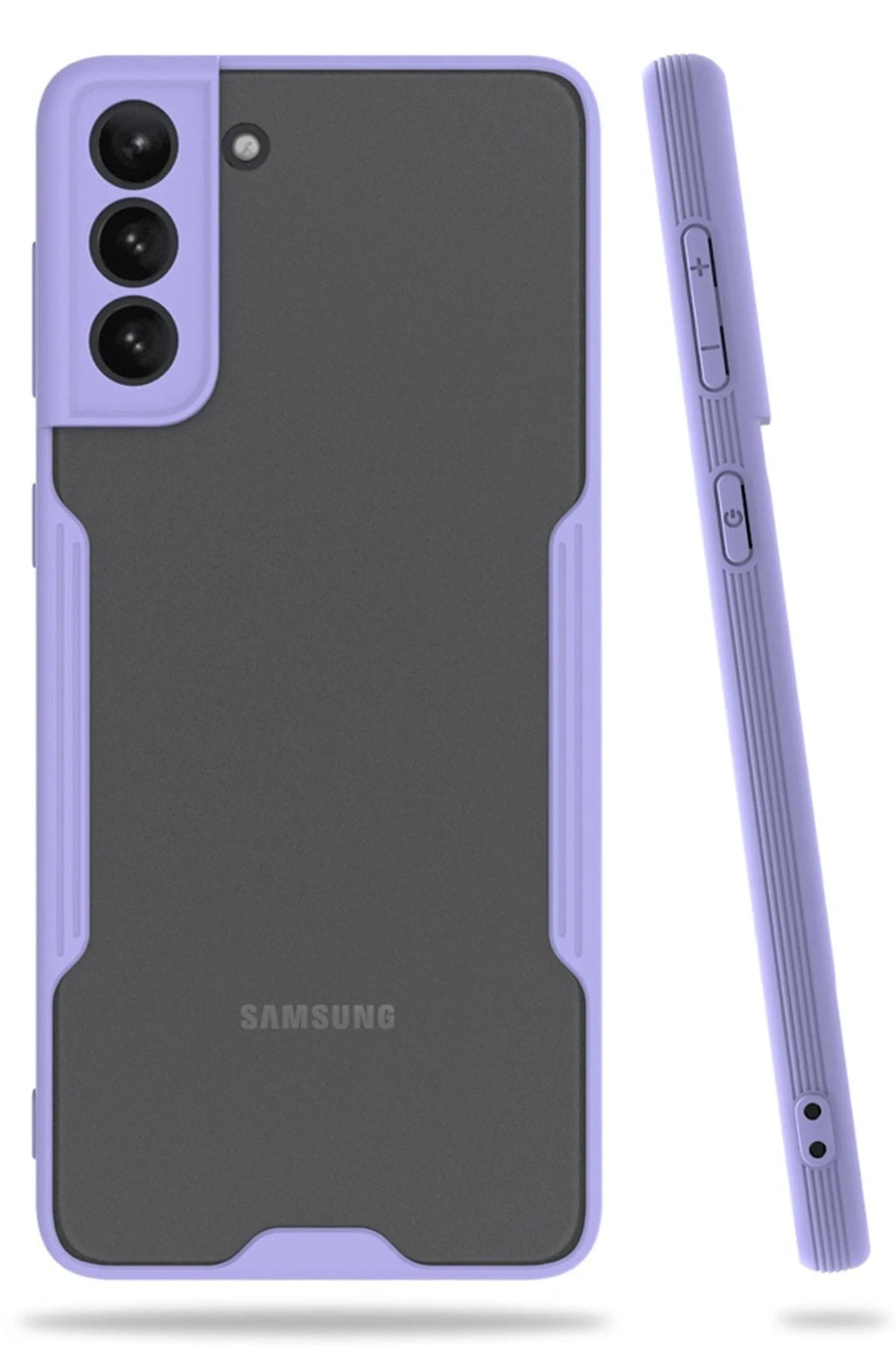 Mey İthalat® Samsung Galaxy S21 Plus Kılıf Platin Silikon - Lila