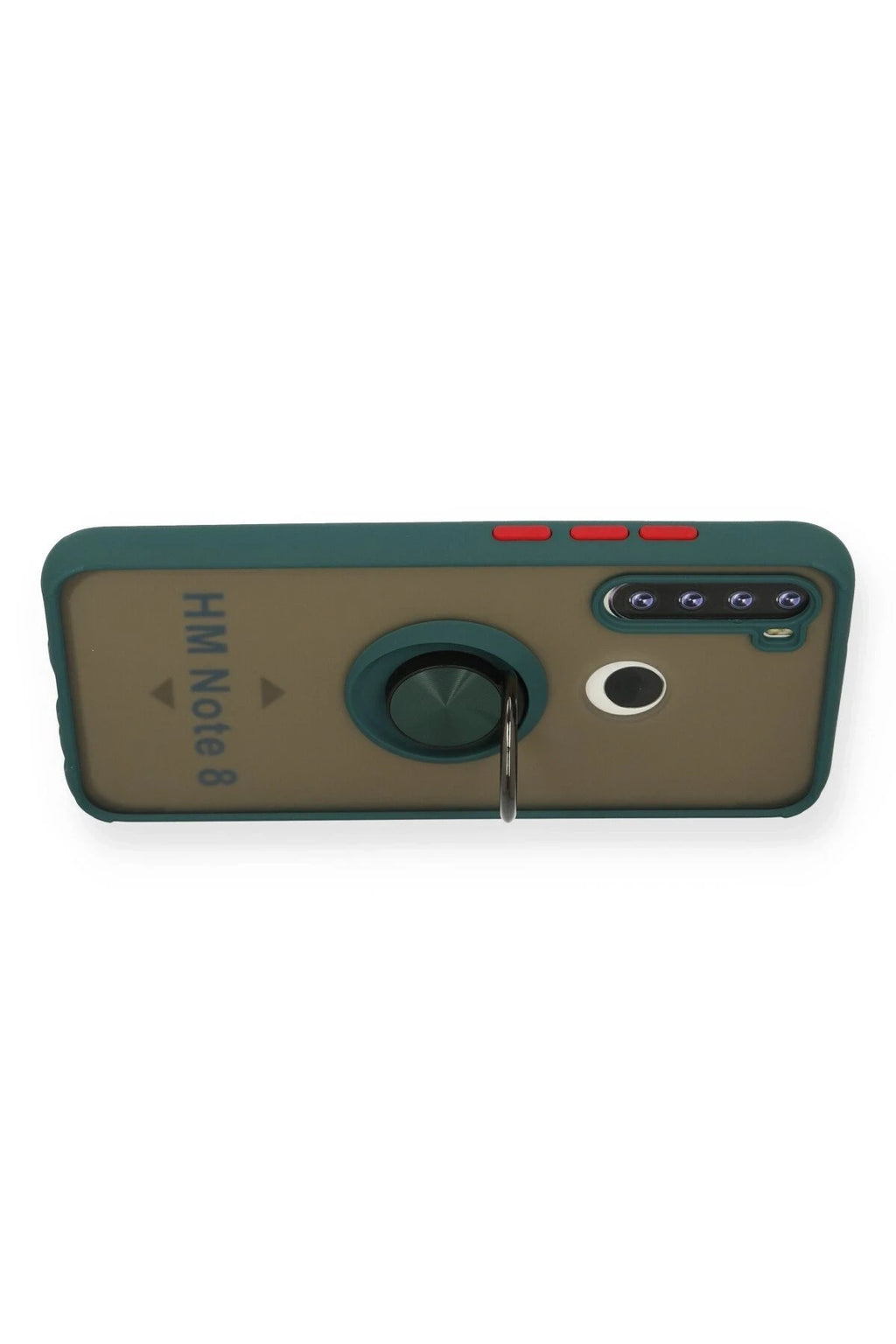 Mey İthalat® Redmi Note 8 Kılıf Montreal Yüzüklü Silikon Kapak - Yeşil