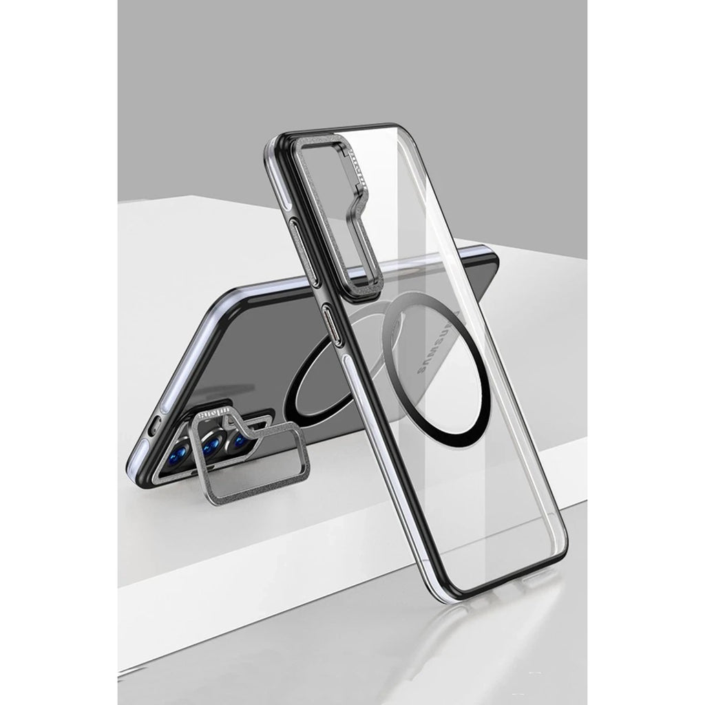 Mey İthalat® Samsung Galaxy S24 Crystal Magsafe Kapak - Siyah