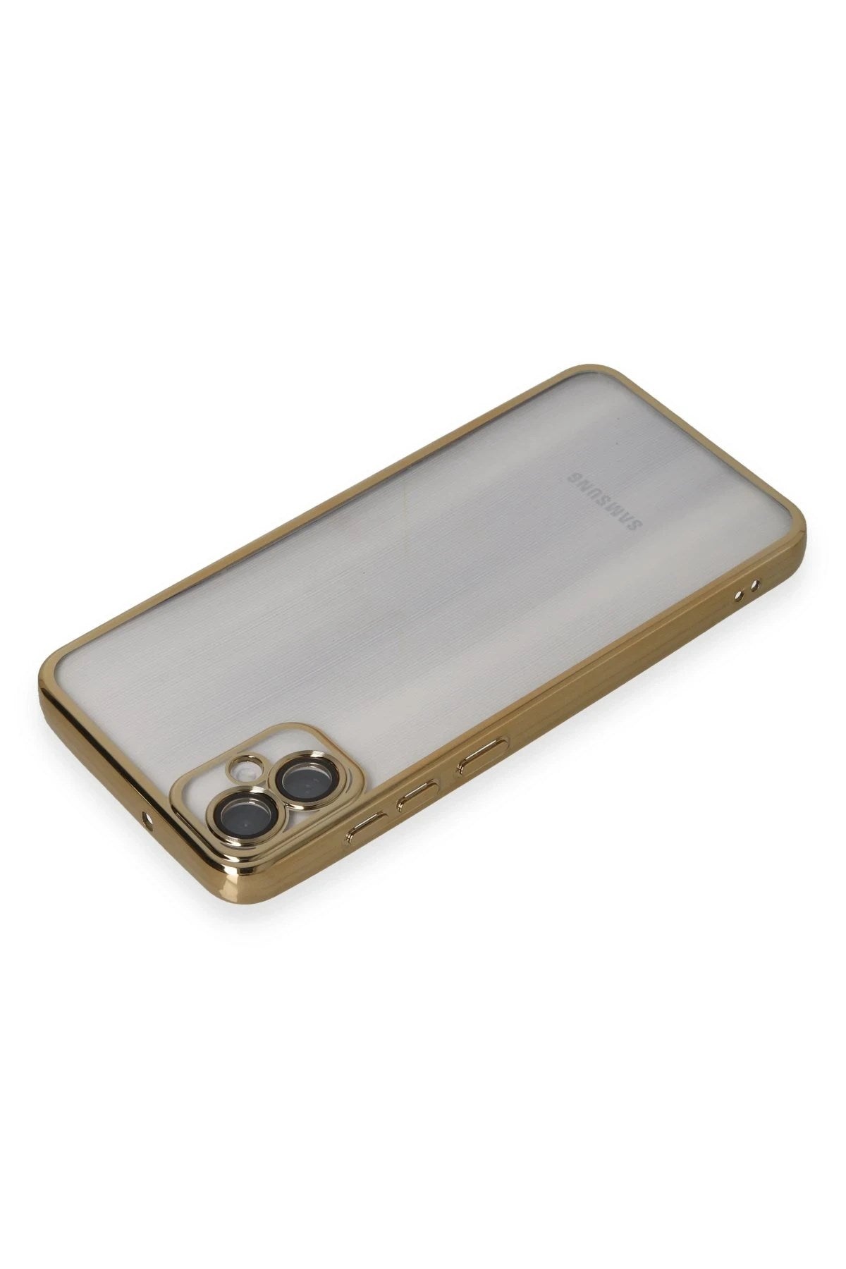 Mey İthalat® Samsung Galaxy A05 Kılıf Lensli Silikon - Gold