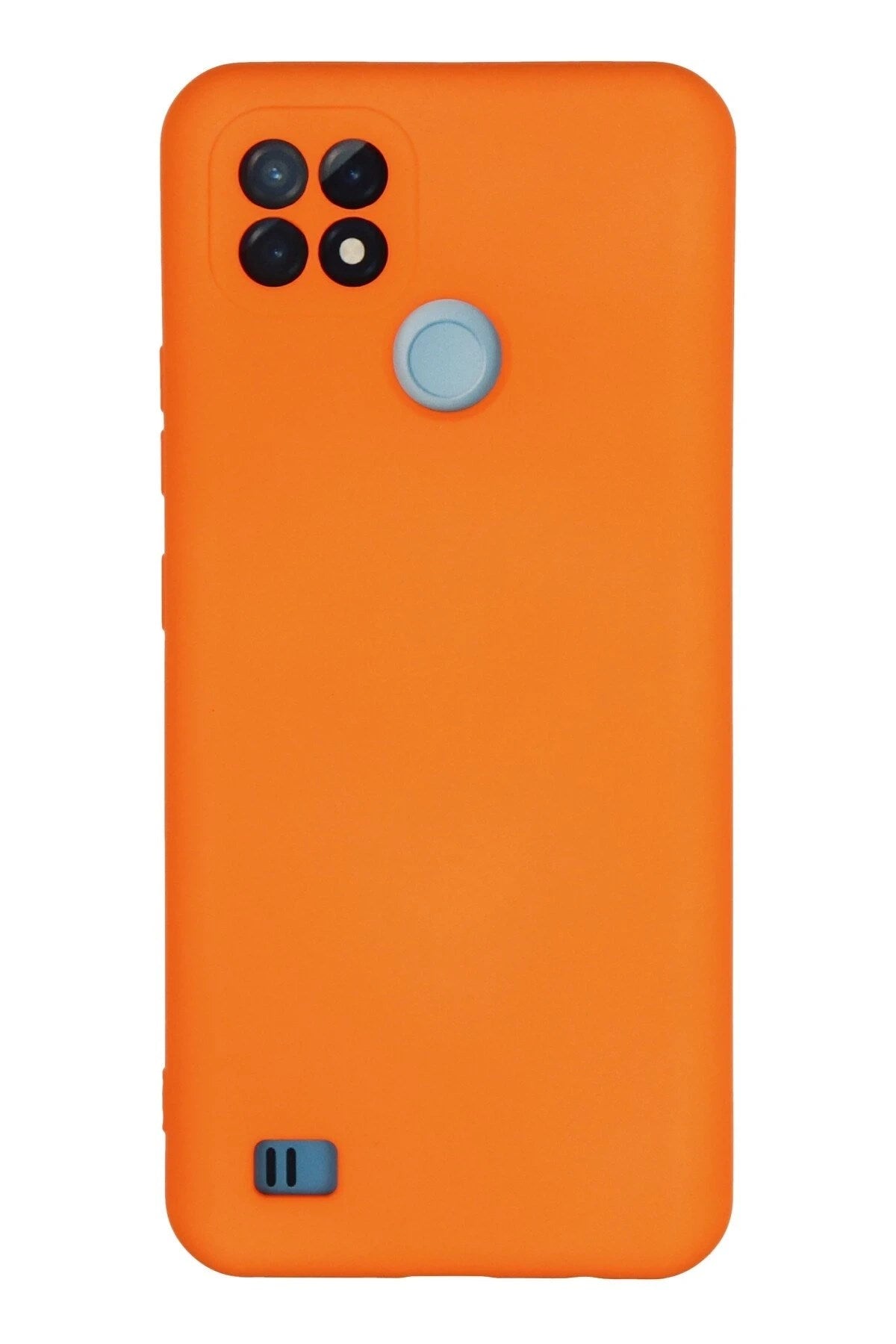 Mey İthalat® Realme C21 Kılıf Nano içi Kadife Silikon - Turuncu