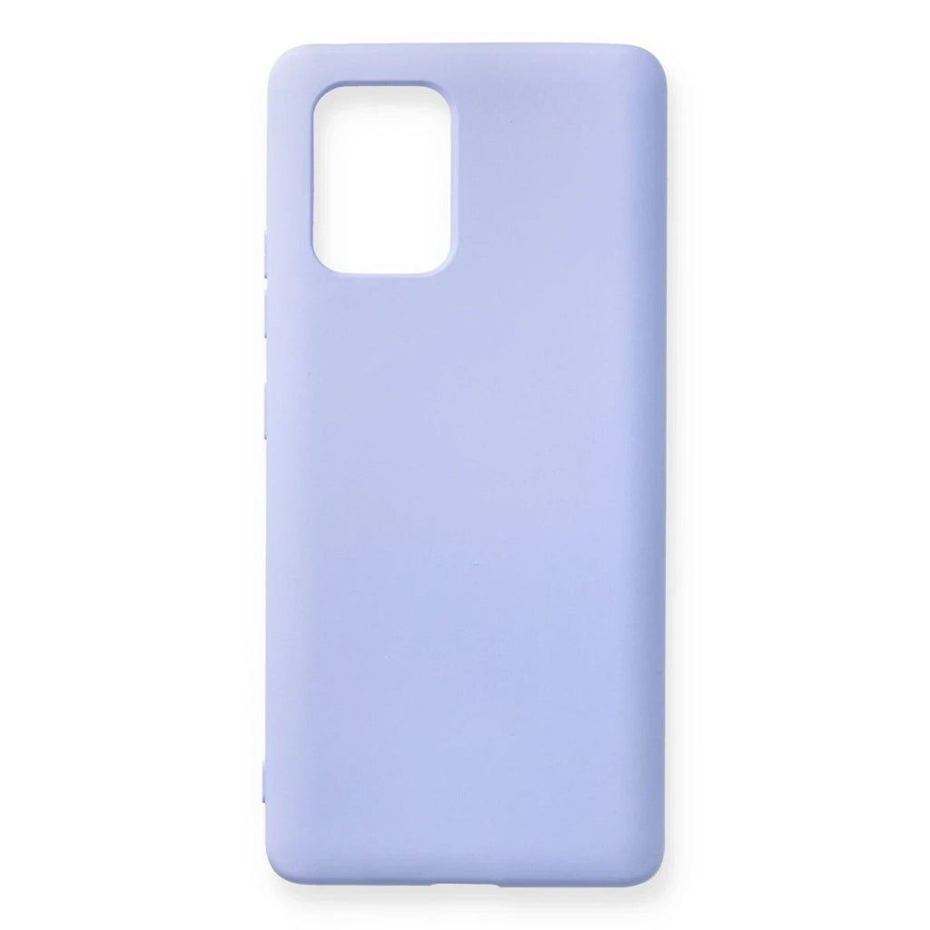 Mey İthalat® Samsung Galaxy A91 / S10 Lite Kılıf Nano içi Kadife Silikon - Lila