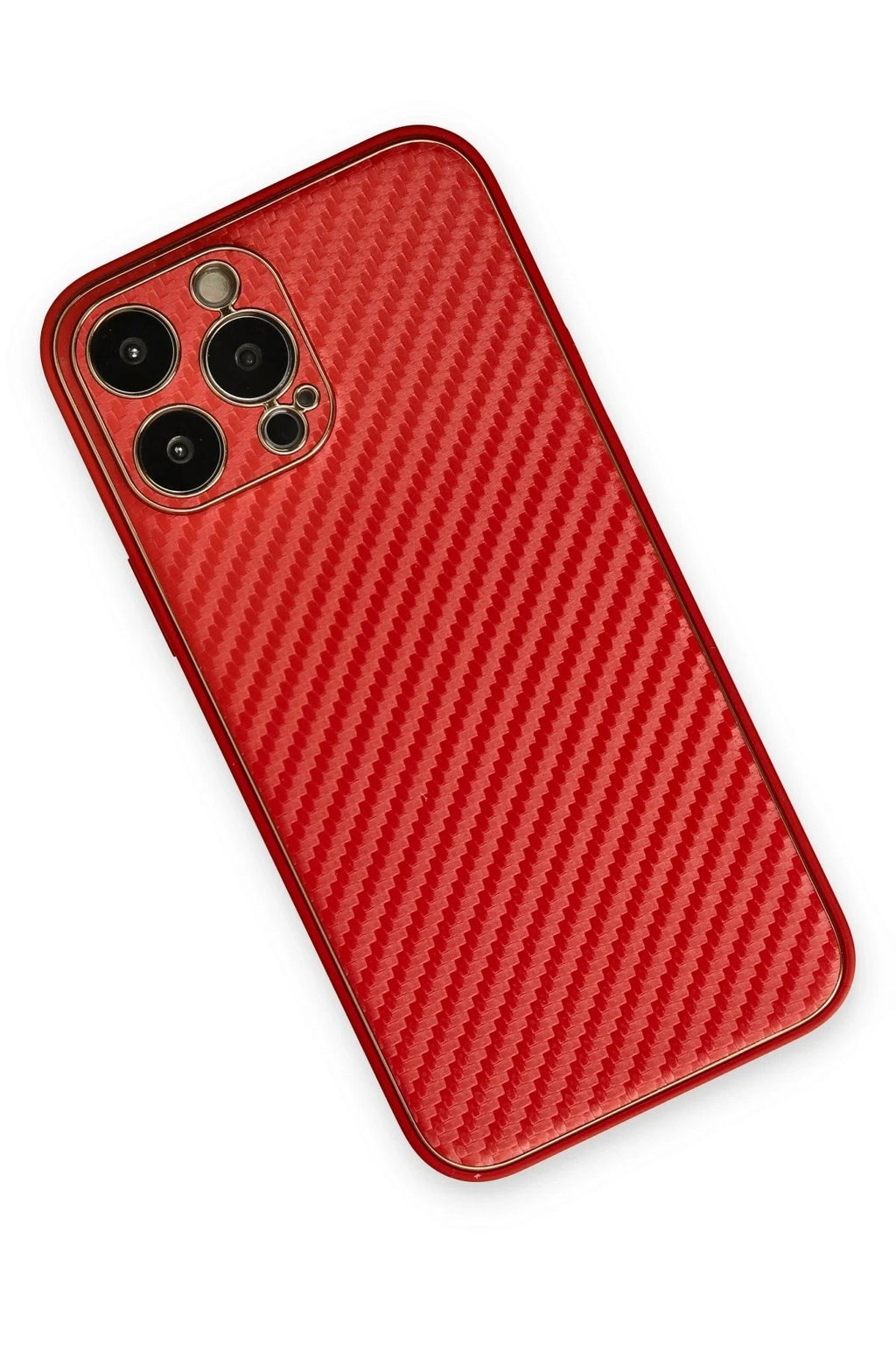 Mey İthalat® iPhone 13 Pro Kılıf Coco Karbon Silikon - Kırmızı