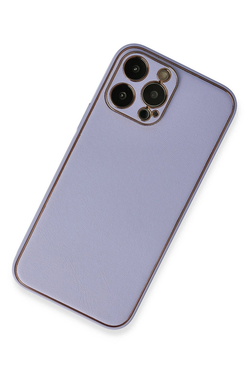 Mey İthalat® iPhone 13 Pro Max Kılıf Coco Deri Silikon Kapak - Açık Lila