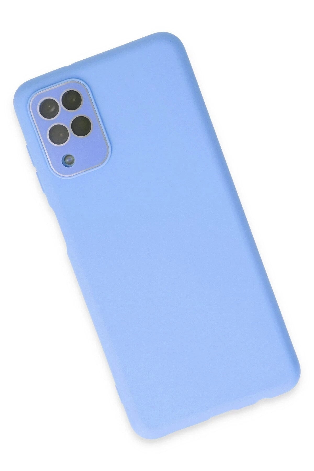 Mey İthalat® Samsung Galaxy A22 Kılıf Lansman Glass Kapak - Mavi