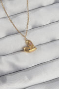 Mey İthalat® 316L Çelik Zincir Gold Renk Renkli Zirkon Taşlı Kalp Kolye
