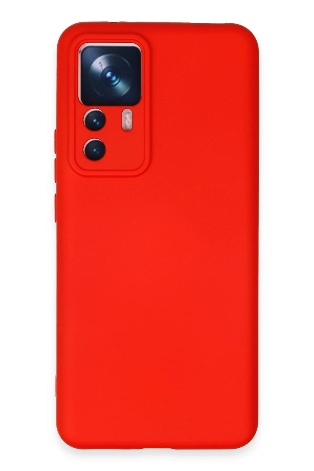 Mey İthalat® Mi 12T Pro Kılıf Nano içi Kadife Silikon - Kırmızı