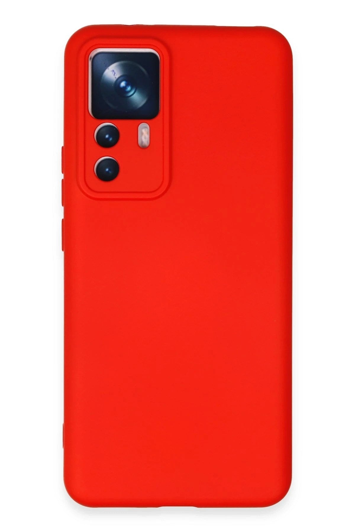 Mey İthalat® Mi 12T Pro Kılıf Nano içi Kadife Silikon - Kırmızı