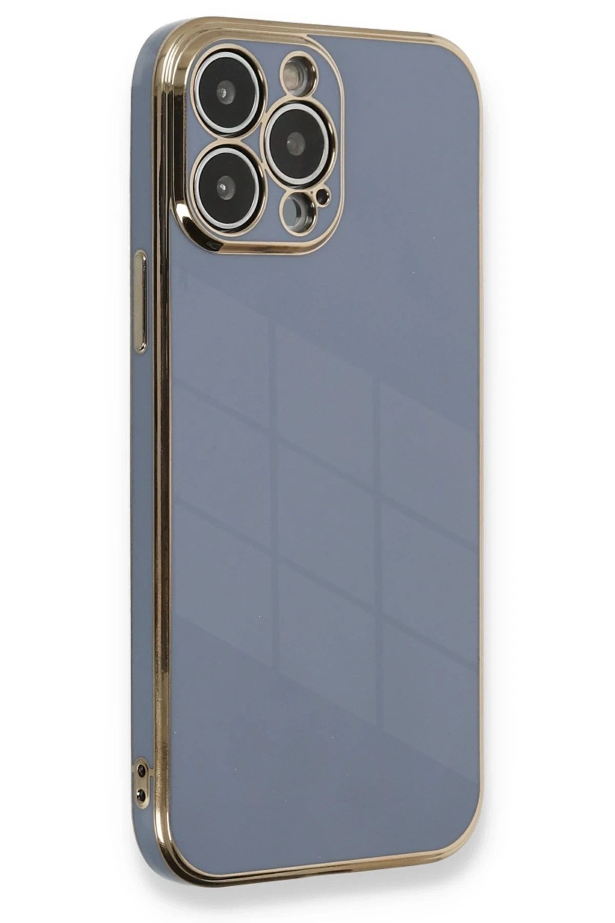 Mey İthalat® iPhone 13 Pro Max Kılıf Volet Silikon - Mavi