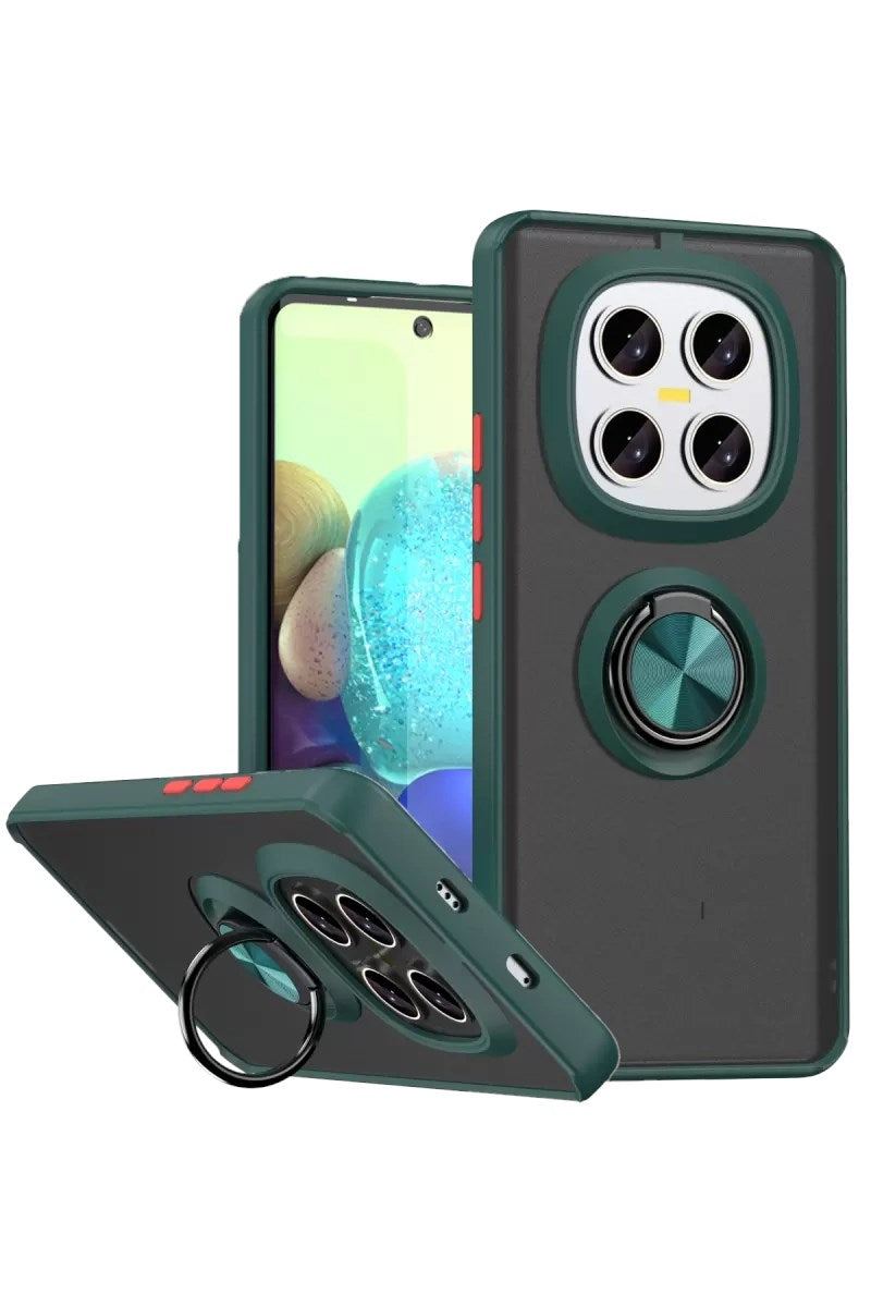 Mey İthalat® Redmi Note 15 Pro 4G Montreal Yüzüklü Silikon Kapak - Yeşil