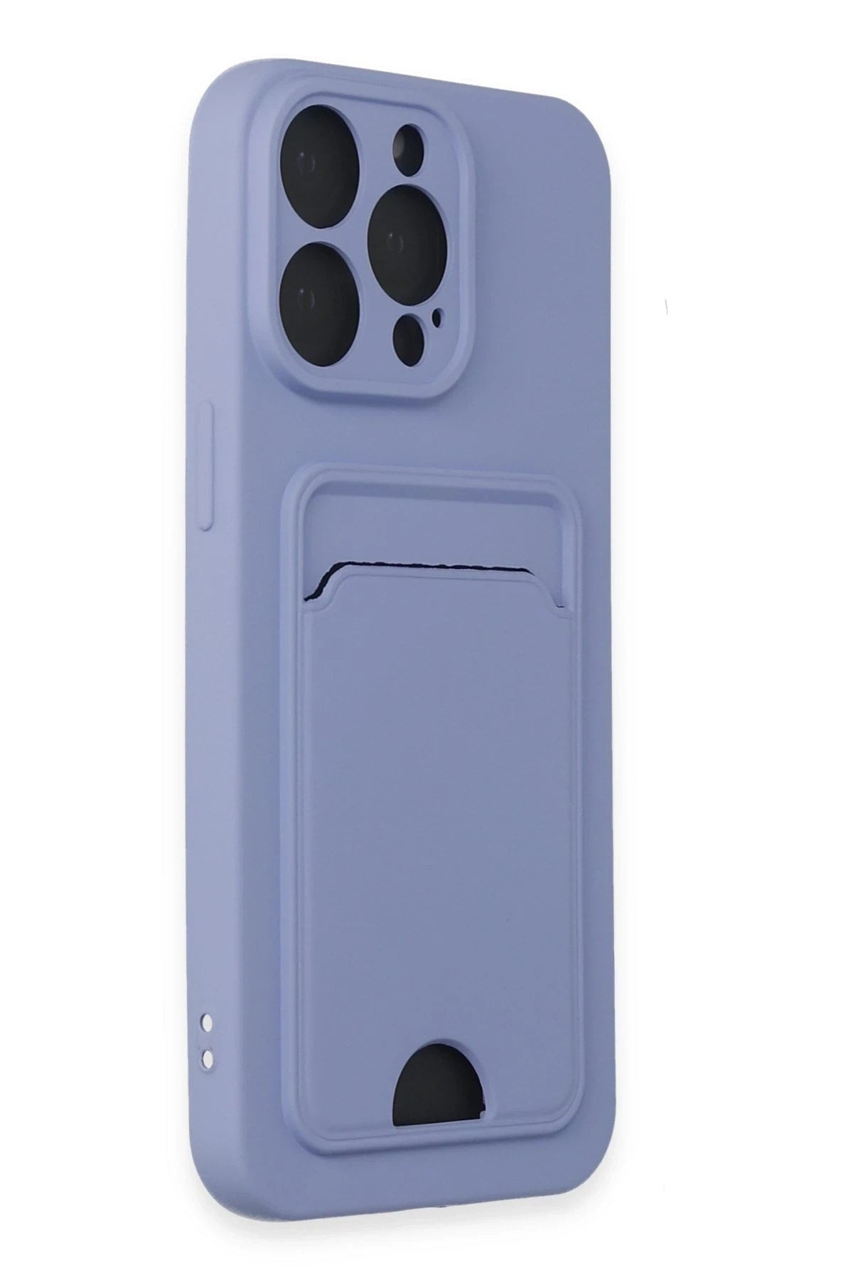 Mey İthalat® iPhone 14 Pro Max Kılıf Kelvin Kartvizitli Silikon - Lila