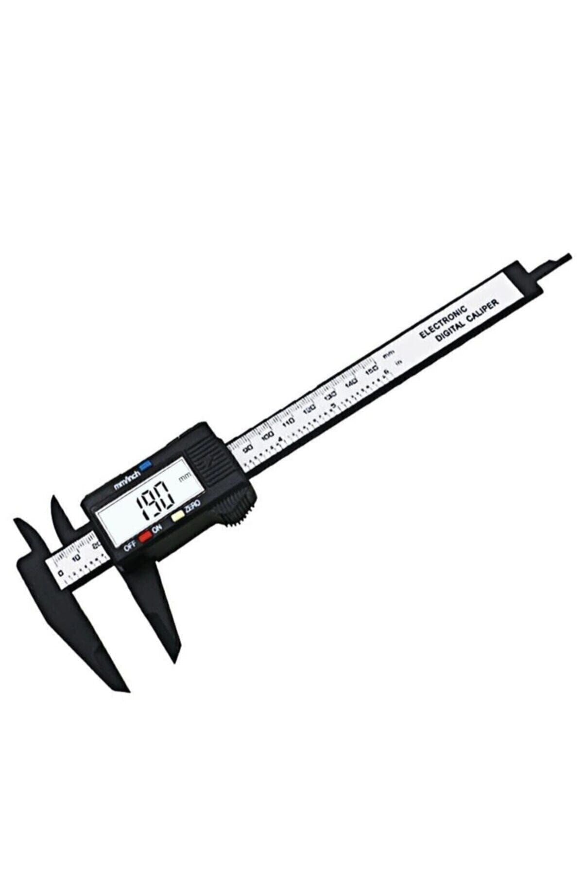 150 Mm Dijital Kumpas Elektronik Fiber Karbon Kaplı Plastik - Kumpas