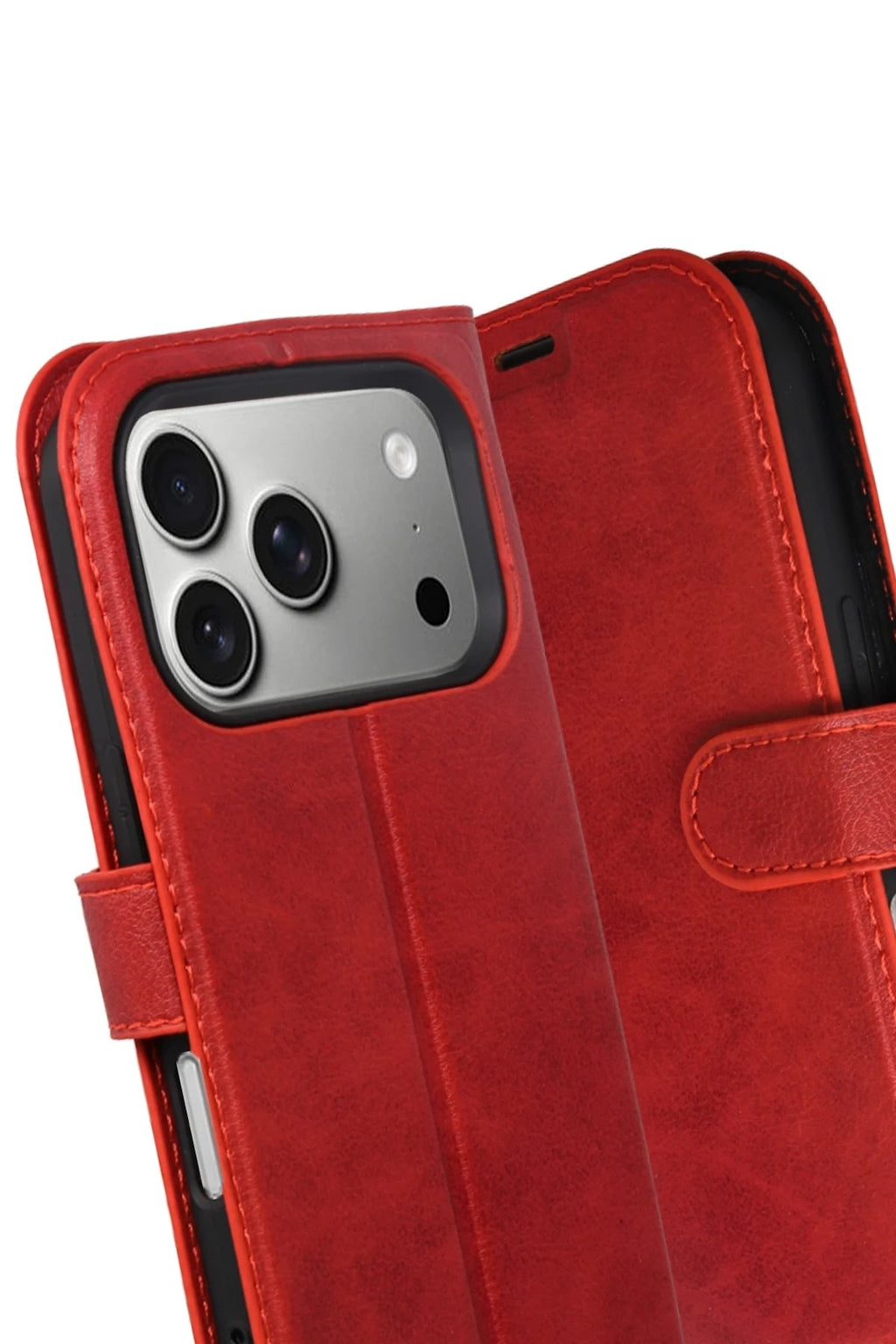 Mey İthalat® iPhone 17 Pro Trend S Plus Kapaklı Kılıf - Kırmızı