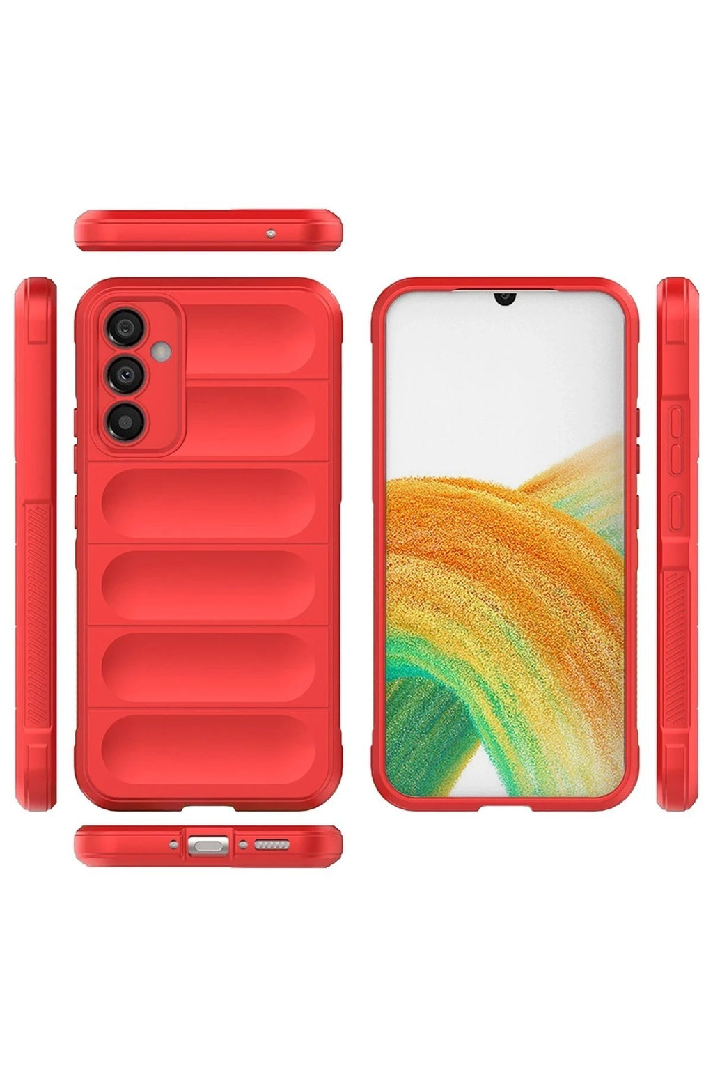 Mey İthalat® Samsung Galaxy A05S Kılıf Optimum Silikon - Kırmızı