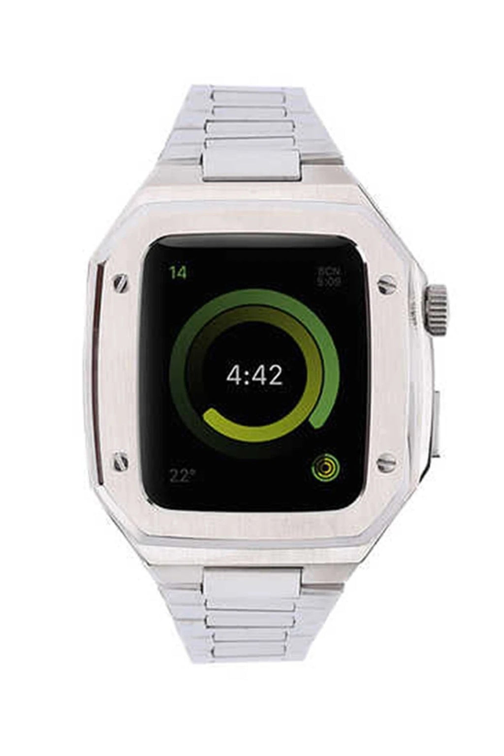 Mey İthalat® Watch 44mm Metal Petek Kasalı Kordon - Gümüş