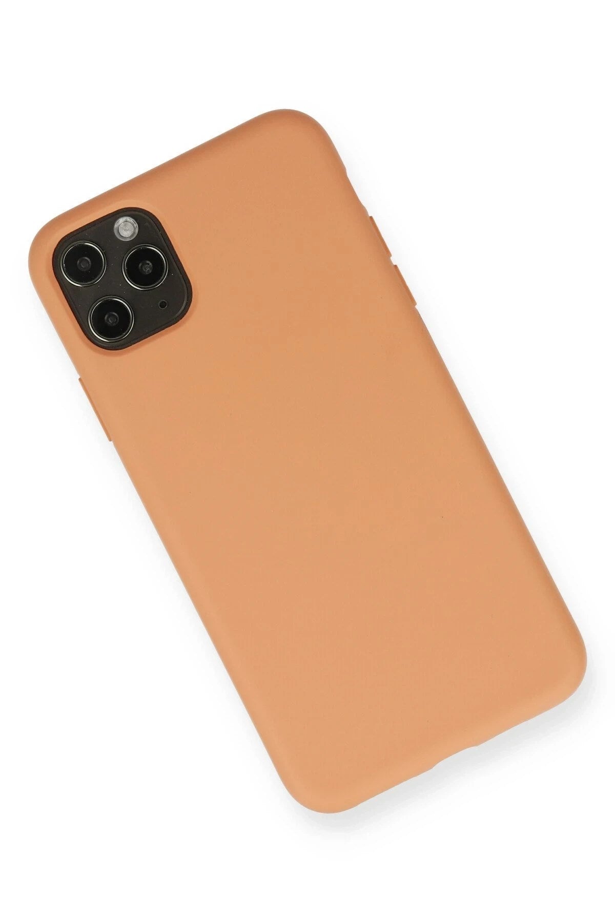 Mey İthalat® iPhone 11 Pro Max Kılıf Nano içi Kadife Silikon - Mat Turuncu