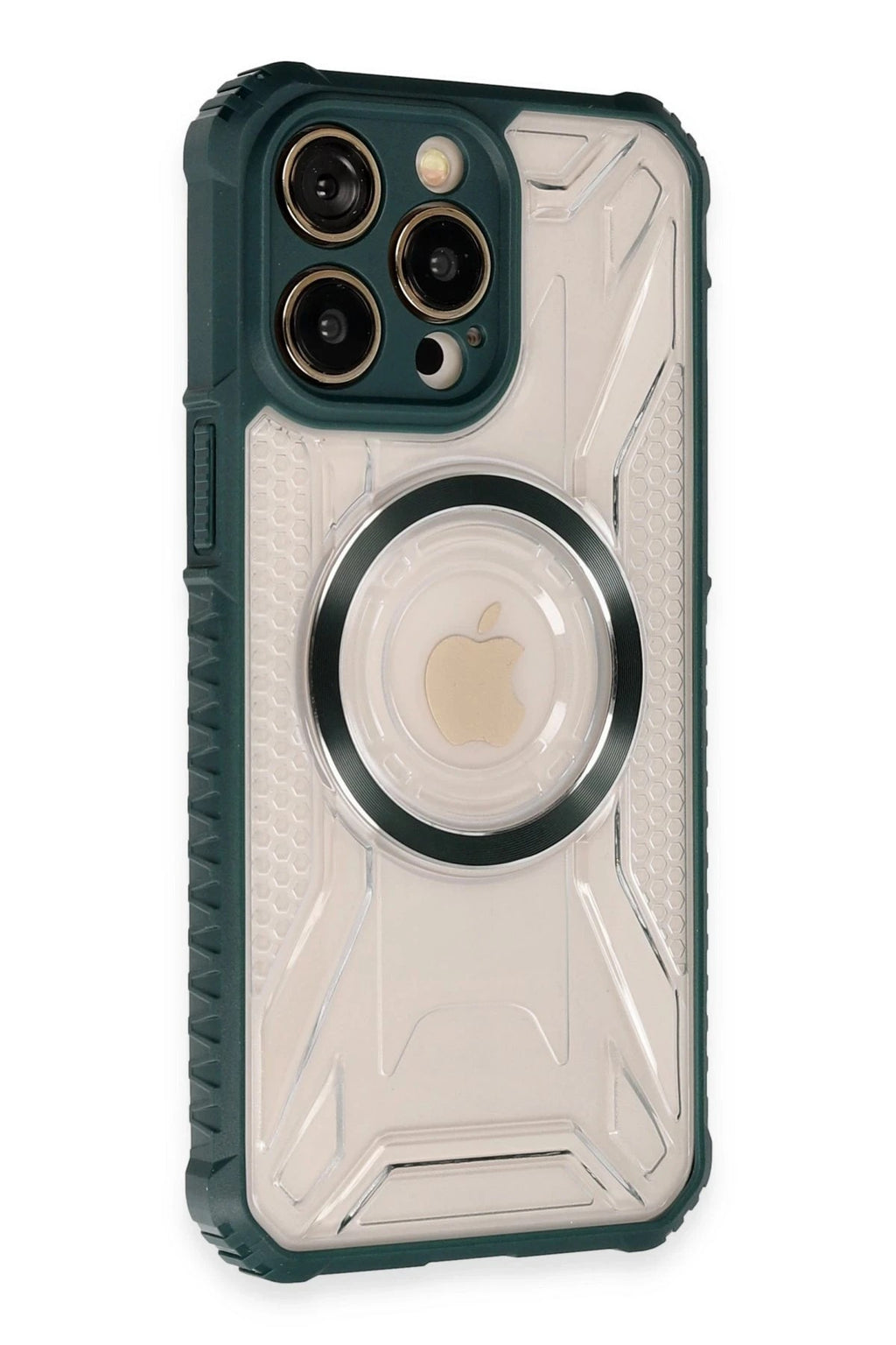 Mey İthalat® iPhone 13 Pro Kılıf Prag Magneticsafe Kapak - Koyu Yeşil