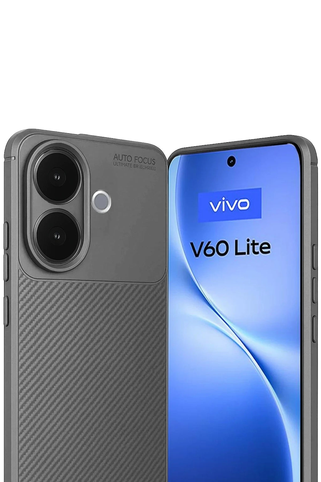 Mey İthalat® Vivo V60 Lite Auto Focus Karbon Kapak - Gri