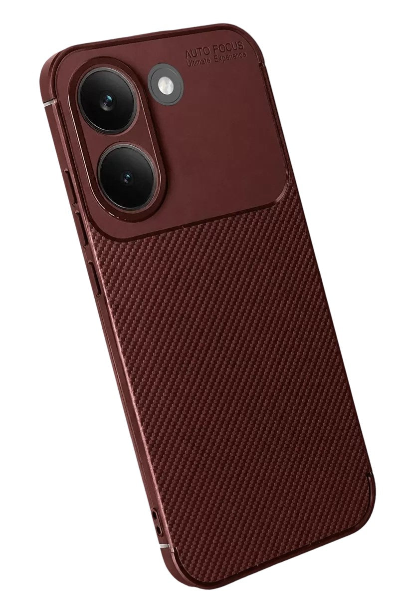 Mey İthalat® Poco X8 Pro Auto Focus Karbon Kapak - Bordo