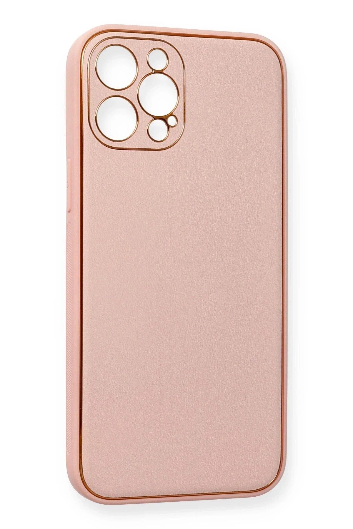 Mey İthalat® iPhone 12 Pro Max Kılıf Coco Deri Silikon Kapak - Pembe