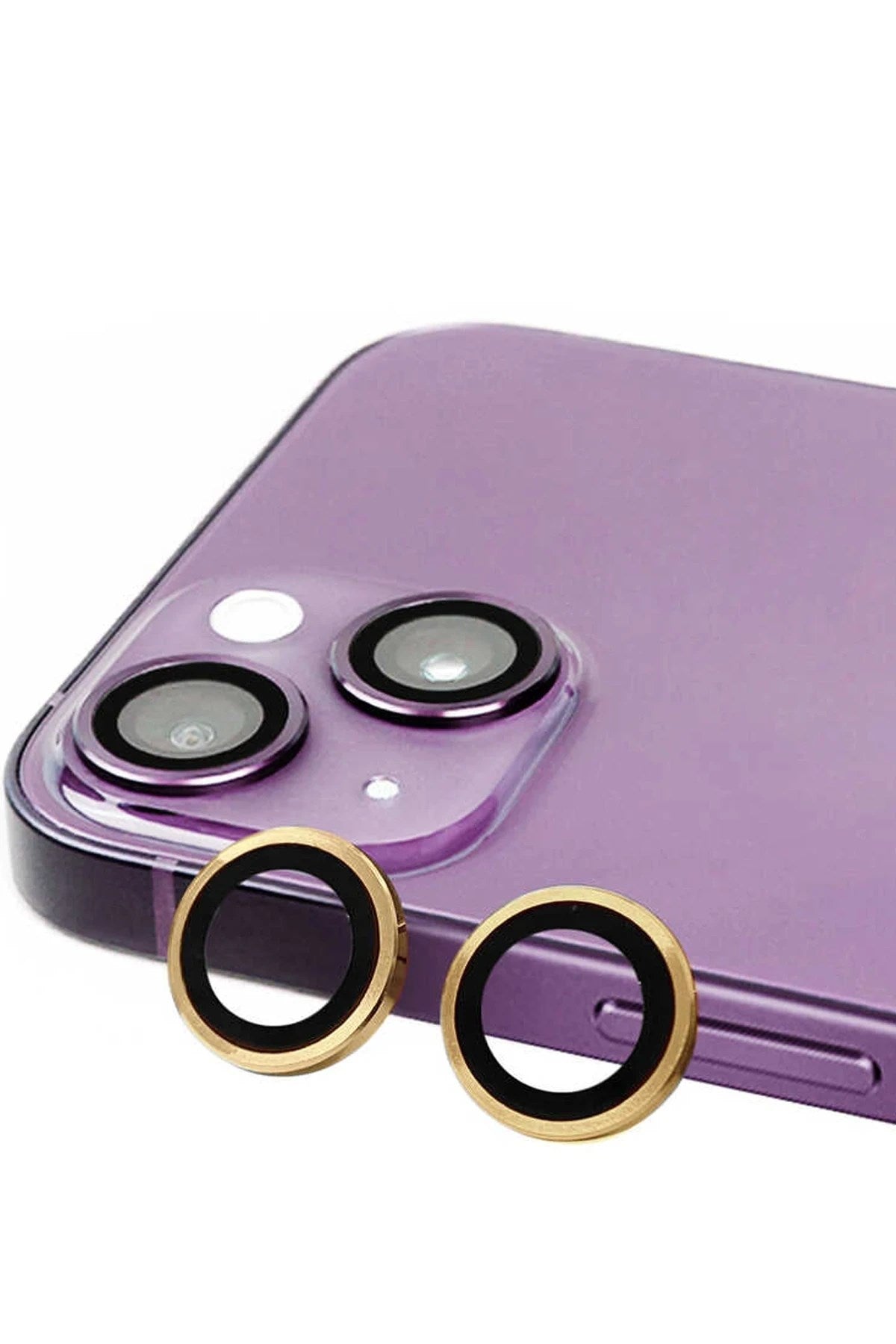 Mey İthalat® iPhone 15 Plus Raze Metal Kamera Lens - Sarı