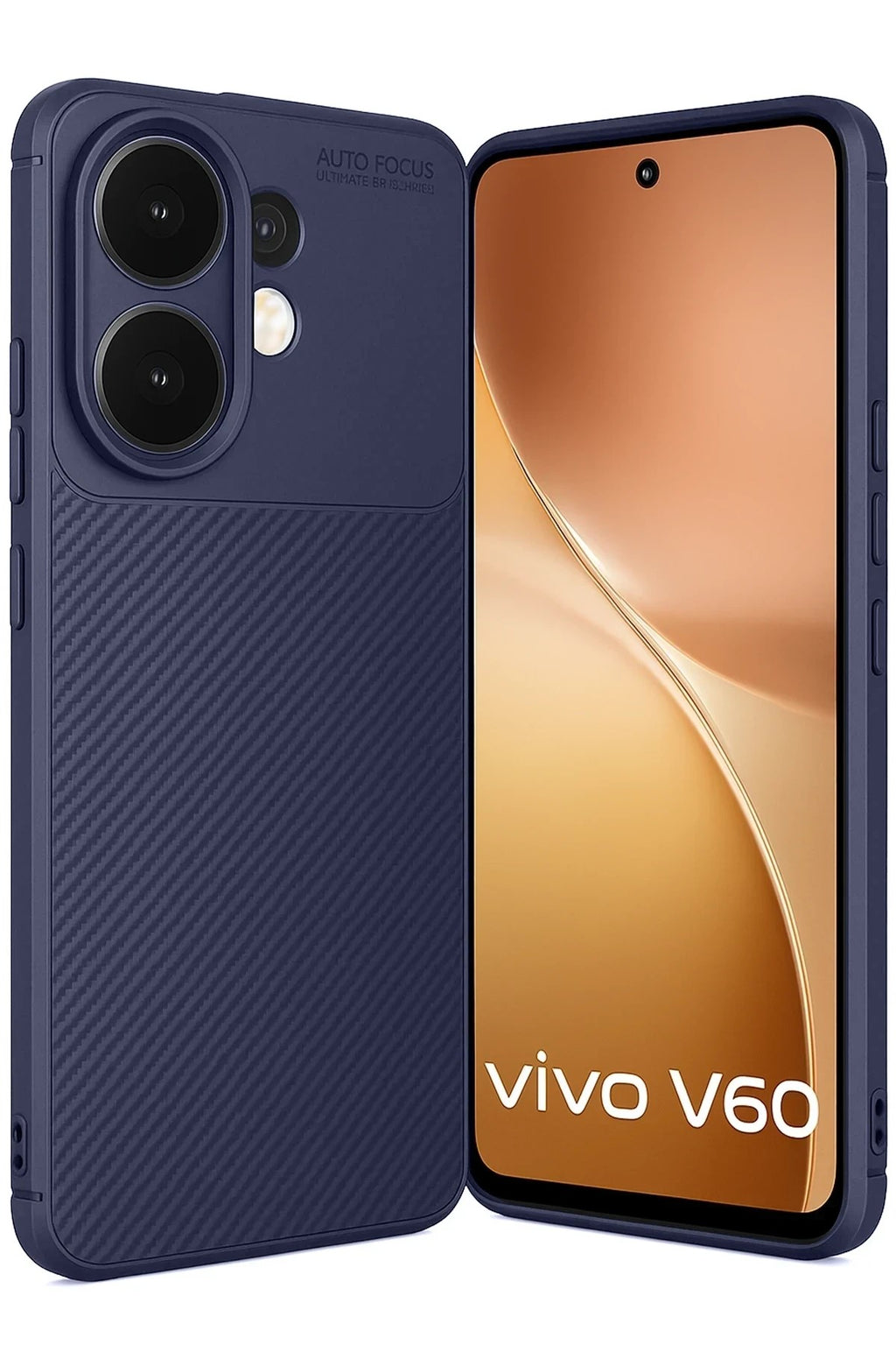 Mey İthalat® Vivo V60 5G Auto Focus Karbon Kapak - Lacivert