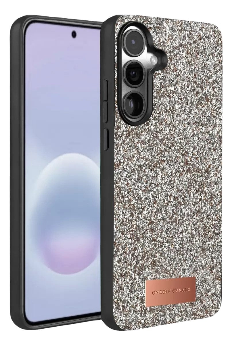Mey İthalat® Samsung Galaxy A37 5G Bright Simli Kapak - Gümüş