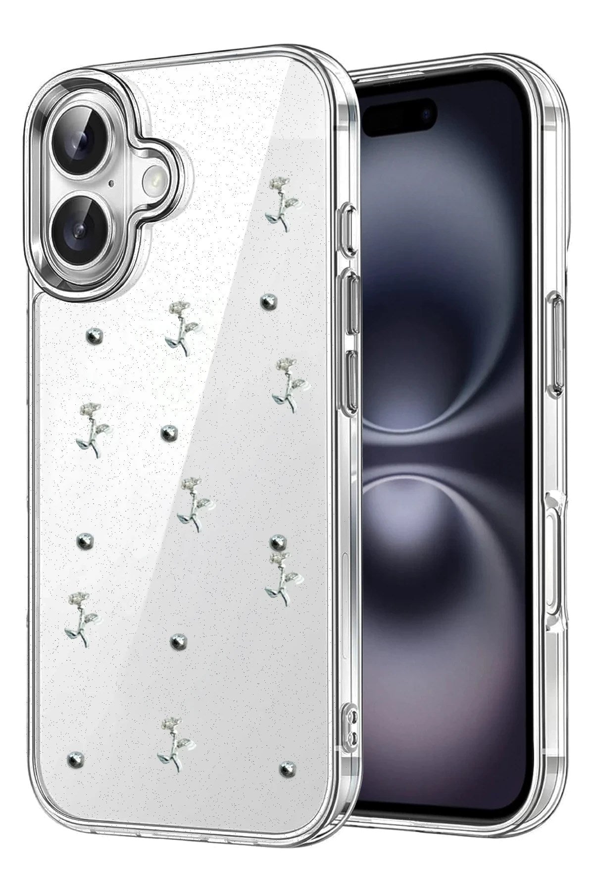 Mey İthalat® iPhone 16 Fiyonk Desenli Kapak - Desen 4