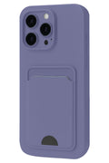 Mey İthalat® iPhone 16 Pro Kılıf Kelvin Kartvizitli Silikon - Lila