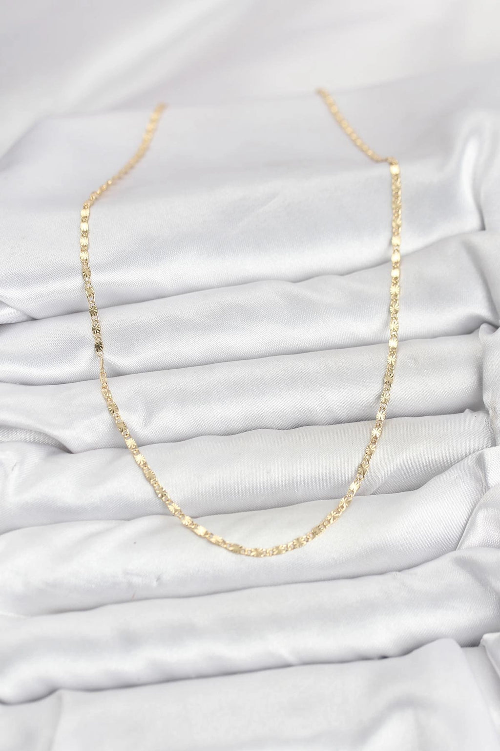 Mey İthalat® CM 14K Gold Renk Lazer İnce Zincirli Kadın Kolye