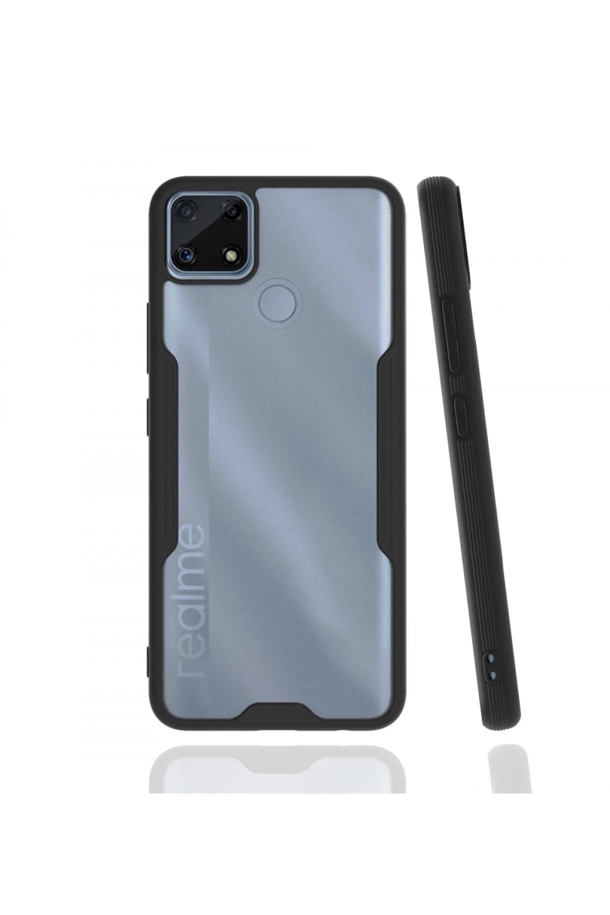 Mey İthalat® Realme C25 Kılıf Platin Silikon - Siyah