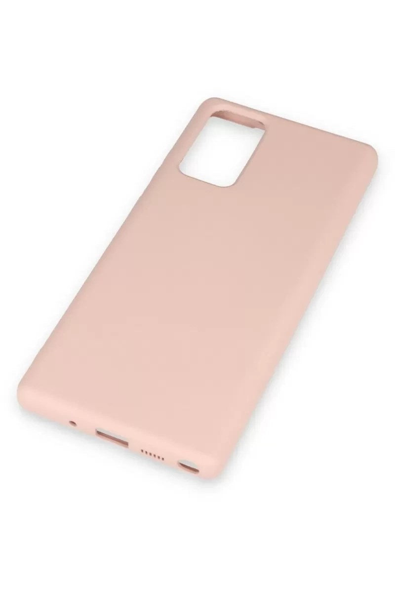 Mey İthalat® Samsung Galaxy Note 20 Kılıf Nano içi Kadife Silikon - Pudra