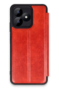 Mey İthalat® Realme Note 50 4G Kılıf Flip Cover - Kırmızı