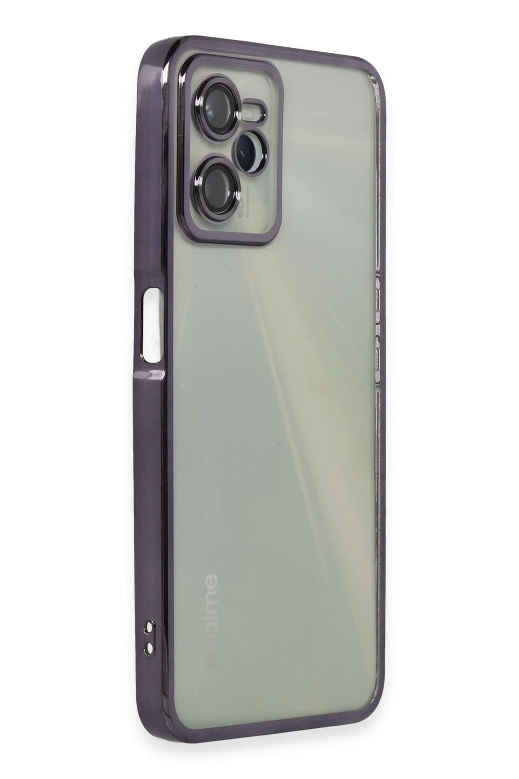 Mey İthalat® Realme C35 Kılıf Lensli Silikon - Mor